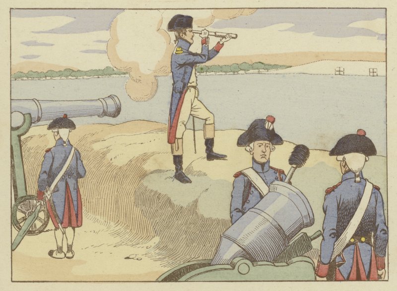 1785年にヴァランス中尉、ナポレオンは大砲演習を見ました 作： オンフレ・ド・ブレヴィルの仕事
