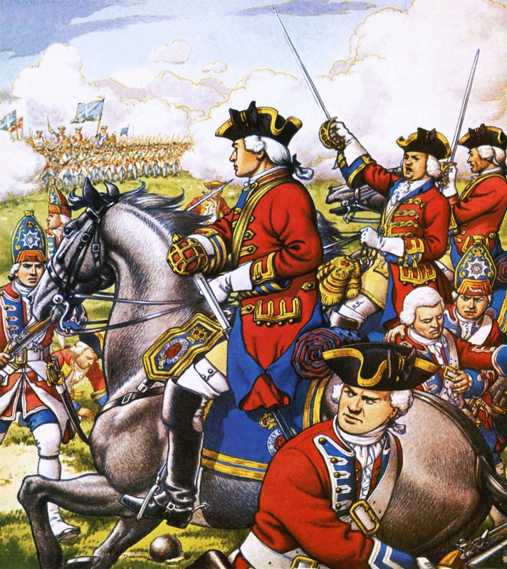 フランス軍と対戦したイギリス軍ライフガード 作： パット (1907-95) ニコル