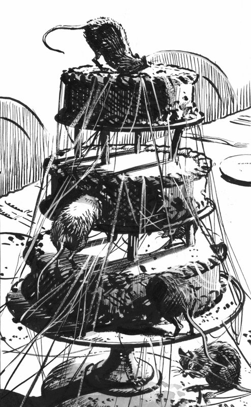 チャールズ・ディケンズ著『大いなる期待』の挿絵（ペンとインク） 作： パット (1907-95) ニコル