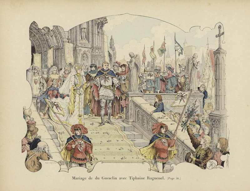 Bertrand du GuesclinとTiphaine Raguenelの結婚式 作： ポール・ド・セマン