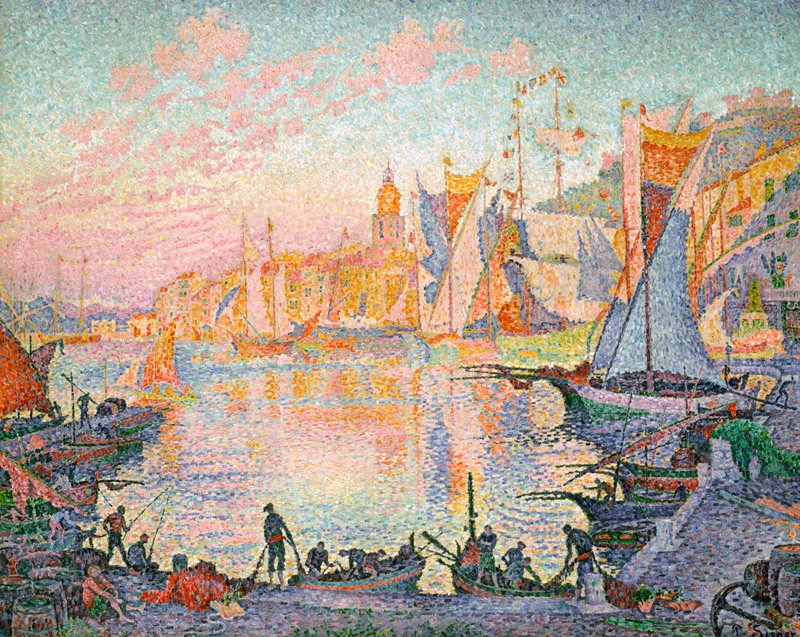 ジャン・クロード・キリチ『サントロペの港』大判 リトグラフ 真作 直筆サイン入り Paul_Signac_-