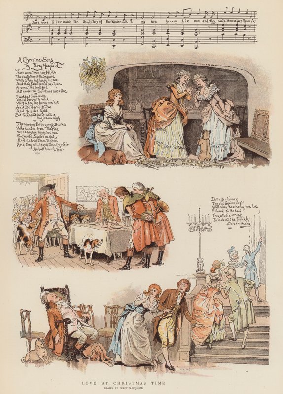 クリスマスの時の愛（chromolitho） 作： パーシーマクコイド