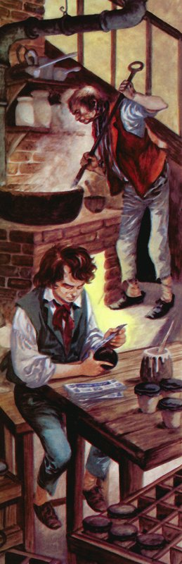 黒塗り工場の少年としてのチャールズ・ディケンズ 作： ピータージャクソン
