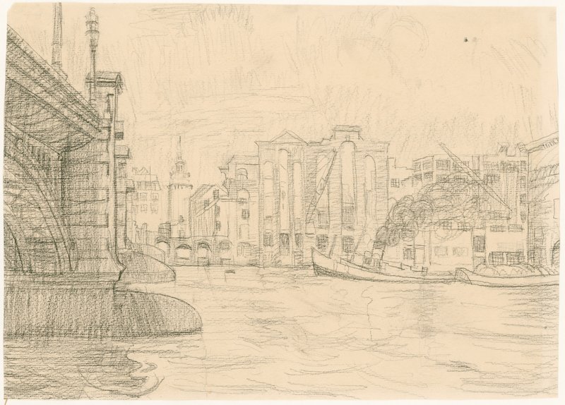 Blackfriars Bridge 1941によって倉庫が焼失 作： ピータージャクソン