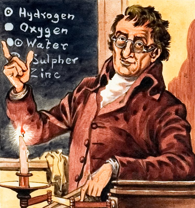 化学原子理論の創設者であるジョン・ダルトン 作： ピータージャクソン