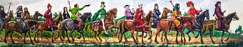 英国の素晴らしい物語：詩人チョーサーと巡礼者 作： ピータージャクソン