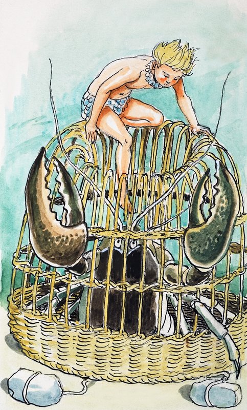 カニのバスケット、チャールズ・キングズレー著「The Water Babies」より 作： フィリップ・メンドーサ