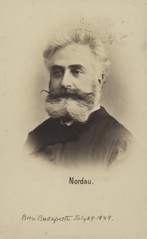 マックス・ノルダウ（1849～1923）、ハンガリーのシオニスト指導者、作家（モノクロ写真） 作： 写真家オーストリア人