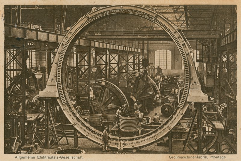 Allgemeine Elektricitats-Gesellschaft.1913年4月20日に送られた葉書。 作： 写真家ドイツ語