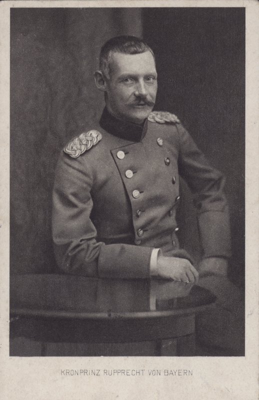 第一次世界大戦のドイツ軍司令官、バイエルン皇太子ルプレヒト氏（モノクロ写真 作： 写真家ドイツ語