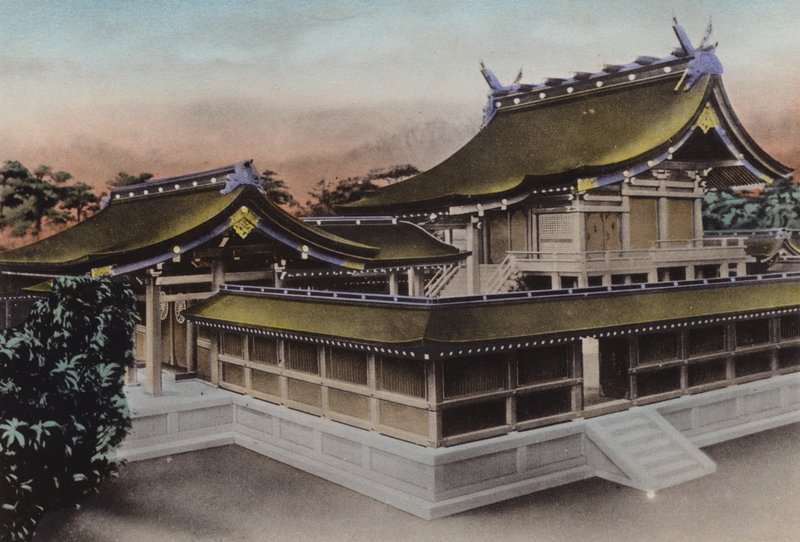 日本、1912年頃。東京・明治神宮 本殿（写真 作： 写真家日本人