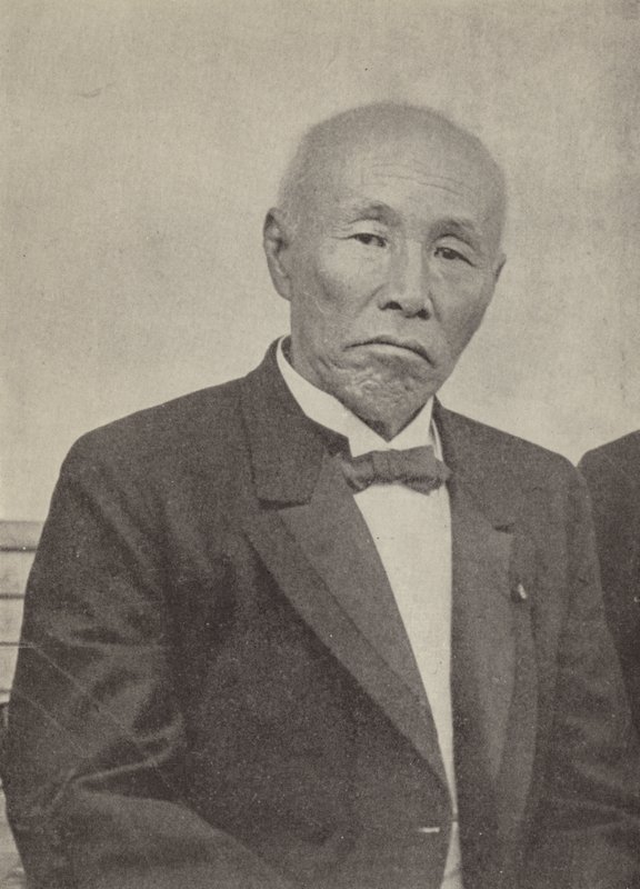 第一次世界大戦勃発時の内閣総理大臣、大隈重信（モノクロ写真 作： 写真家日本人