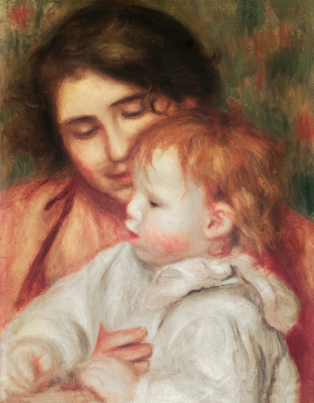 ロイヤルコペンハーゲン 陶板画 オーギュスト ルノワール ガブリエルとジャン Pierre_Auguste_Renoir_-