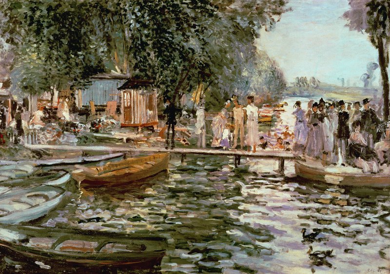 ルノワール・La Grenouillere,コロタイプ版上サイン Pierre_Auguste_Renoir_-