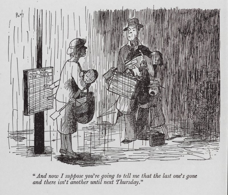 そして今、あなたは最後の1本がなくなり、来週の木曜日まで次の1本がないと言うつもりなのだろう（リトグリ）。 作： ポン (1908-40)
