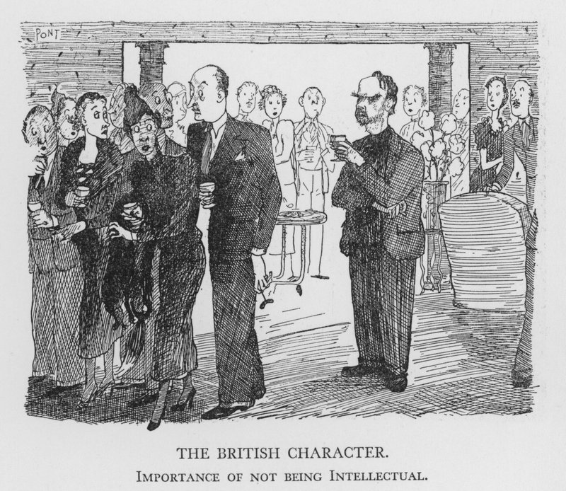 イギリス人の性格、知的でないことの重要性（リトグラフ 作： ポン