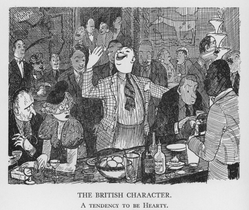 イギリス人の性格、心の豊かさの傾向（リトグラフ 作： ポン