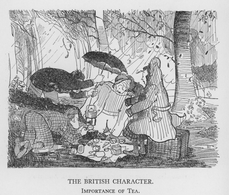 The British Character, Importance of Tea (litho) 作： ポン