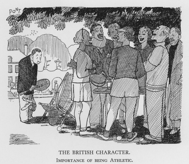 The British Character, Importance of being Athletic (litho) 作： ポン