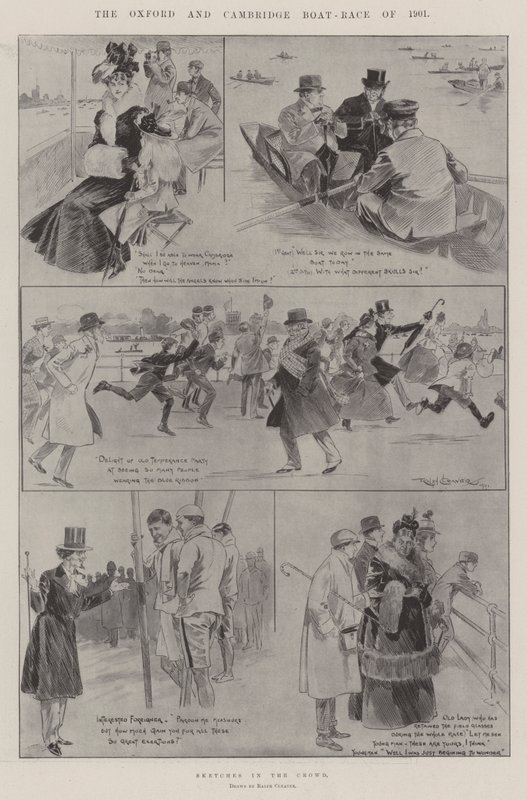 1901年のオックスフォードとケンブリッジのボートレース 作： ラルフ・クリーバー