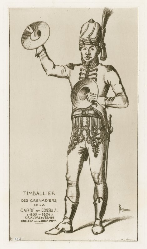 領事のガードの手榴弾のティンバリエ（1800-1804） 作： ラファエル・ジャックミン