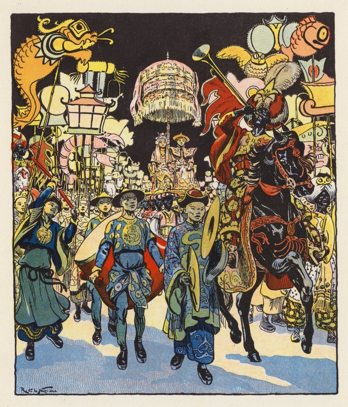 千夜一夜物語（カラーリトグラフ） 作： レイモン・ド・ラ・ネジエール