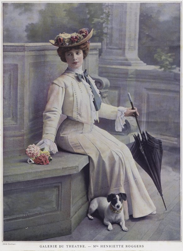 Henriette Roggers、フランスの女優（カラー写真） 作： ロイトリンゲンスタジオ
