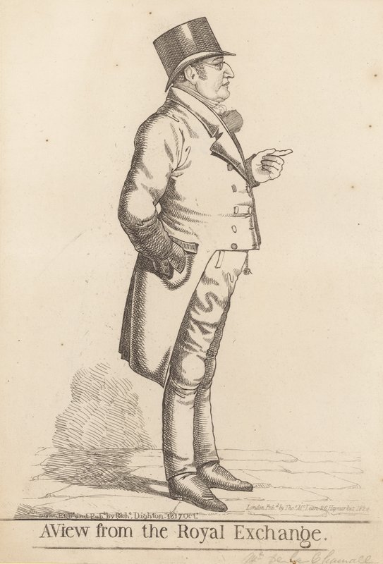イ・ラ・シャメット（f.1817）; 1817年の王立証券取引所からの眺め 作： リチャード・ダイトン