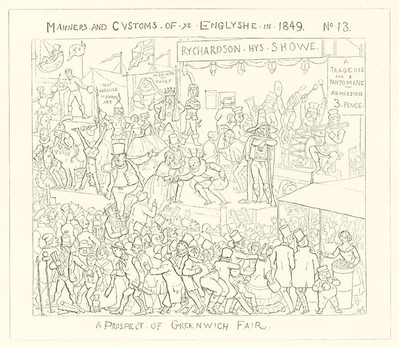 1849年、グリニッジフェアの展望 作： リチャード・ドイル