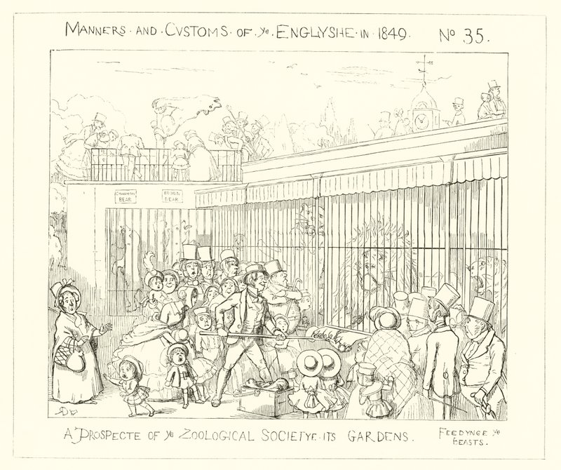 1849年、動物学園の展望 作： リチャード・ドイル