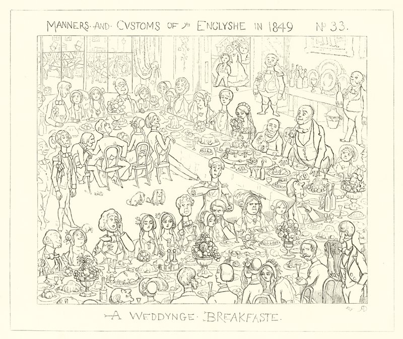1849年、結婚式の朝食 作： リチャード・ドイル
