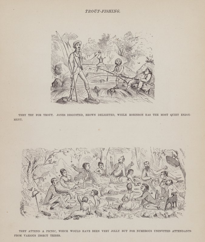 The American Tour of Messrs Brown, Jones and Robinson」のページ（彫刻）。 作： リチャード・ドイル