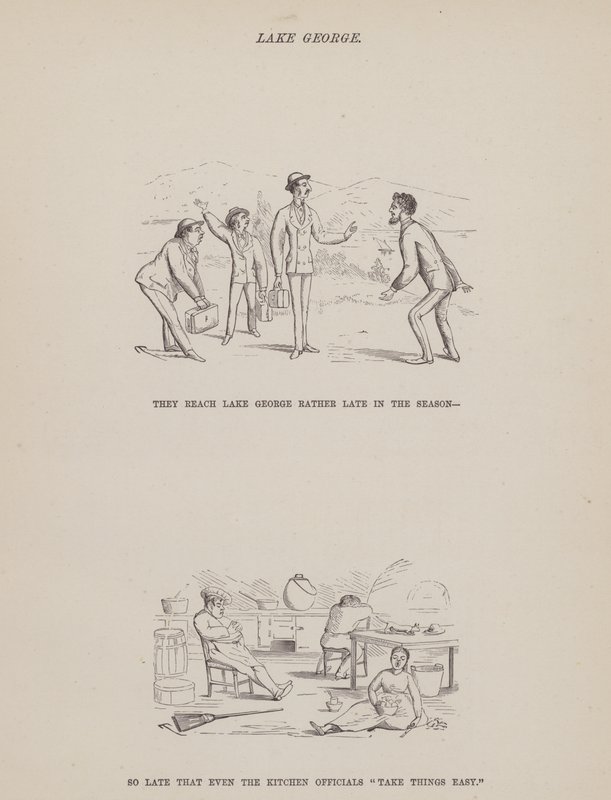 The American Tour of Messrs Brown, Jones and Robinson」のページ（彫刻）。 作： リチャード・ドイル