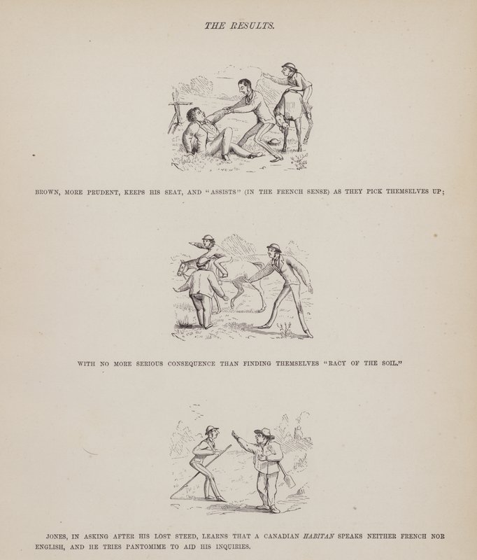 The American Tour of Messrs Brown, Jones and Robinson」のページ（彫刻）。 作： リチャード・ドイル