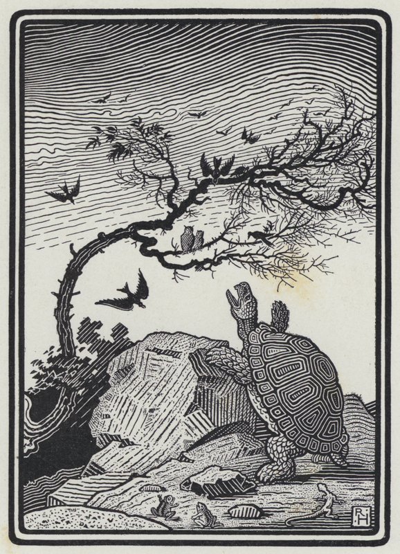 The Tortoise And The Birds (e.g. the engraving) 作： リチャード・ハイウェイ