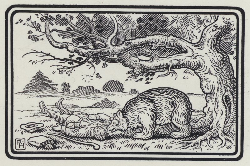 The Two Fellows And The Bear (e.g. The Two Fellows and The Bear) (エングレーヴィング) 作： リチャード・ハイウェイ