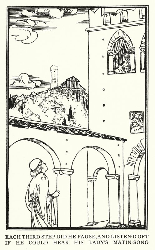 ジョン・キーツの詩のためのイラスト。イザベラ」または「バジルの壺」（リトグラフ版 作： ロバート・アニング・ベル