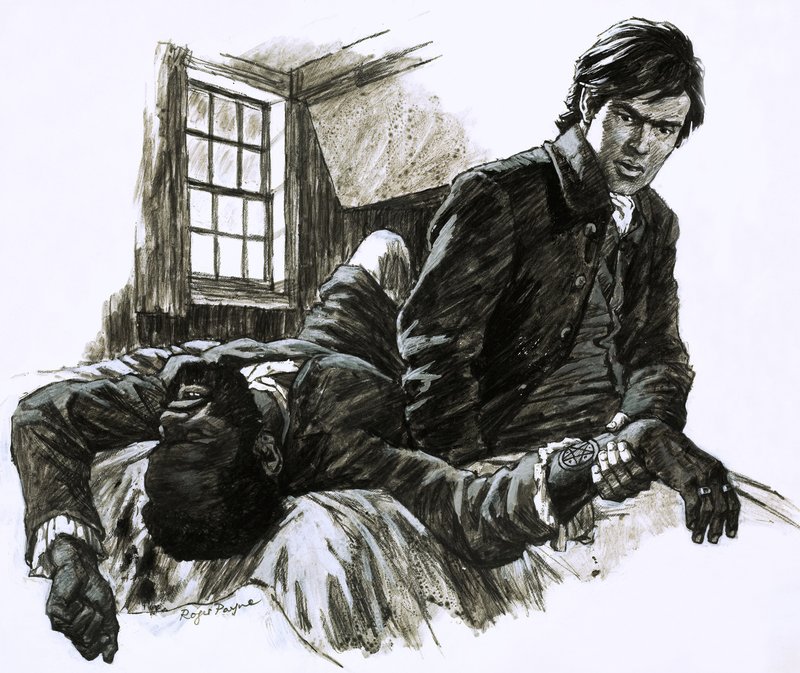 連載『ペンタグラムの刻印』の挿絵「未知の敵 作： ロジャー・ペイン