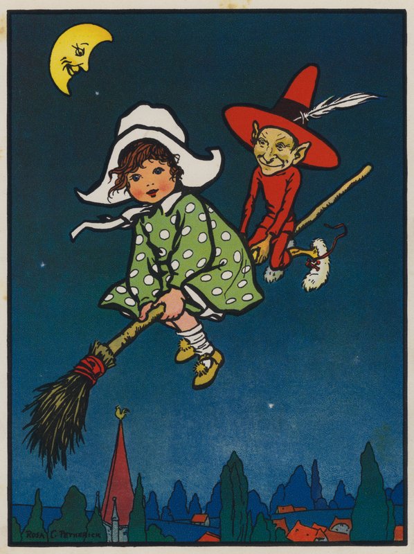 Marjorie and Red Elf (カラーリトグラフ) 作： ローザクレメンティーナペテリック