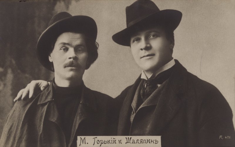 Maxim GorkyとFeodor Chaliapin 作： ロシアの写真家