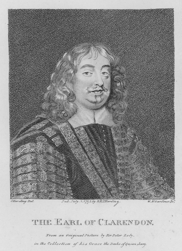 The Earl of Clarendon（クラレンドン伯爵）（エングレーヴィング 作： S.（後）ハーディング