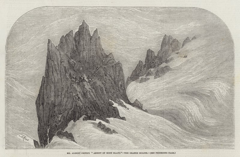 アルバート・スミス氏のモンブラン登山、グランド・ミュレット 作： サミュエル・リード