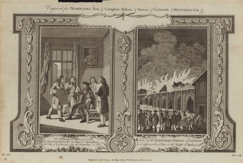 1666年と1758年のロンドン火災 作： サミュエル・ウェール