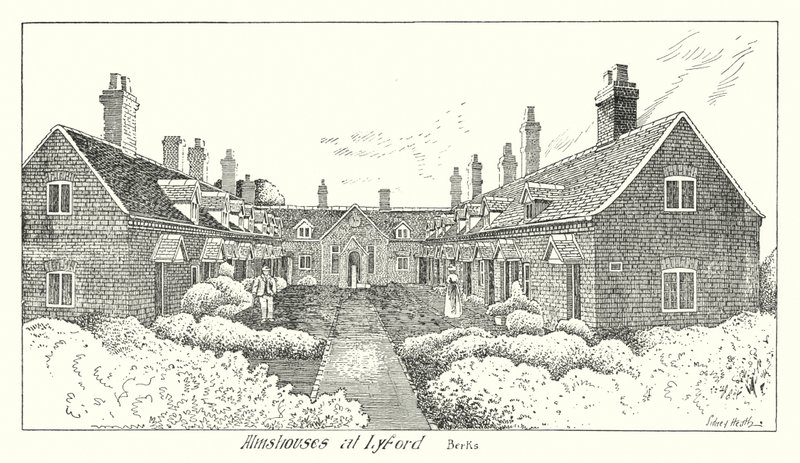 バーク州LyfordのAlmshouses(彫刻) 作： シドニー・ヒース