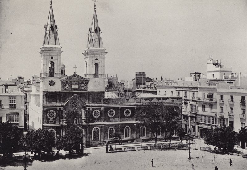 カディス：Plaza de la Constitucion（モノクロ写真 作： スペインの写真家