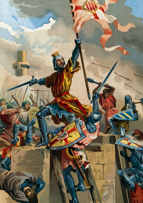 1148年にイスラム教徒からトルトーサを捕獲したバルセロナの伯爵であるラモンベレンガールIV 作： スペイン語学校