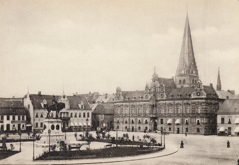 スウェーデン / スウェーデン: Skane、Malmo、Stortorget、Radhuset (白黒写真) 作： スウェーデンの写真家