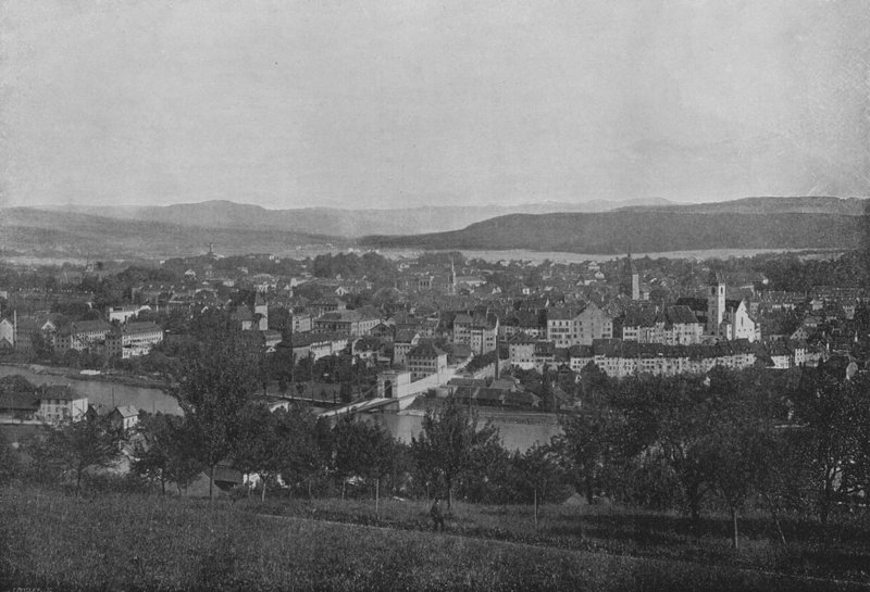 Aarau, Vue Generale (bw/photo) 作： スイスの写真家