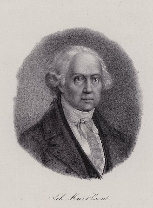Johann Martin Usteri（スイスの詩人）（彫刻 作： スイスの学校