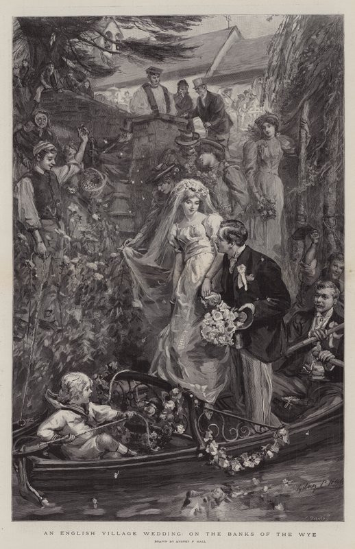 ワイ川のほとりにある英国の村の結婚式 作： シドニープライアホール